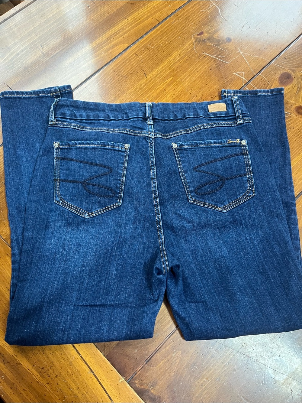 Seven7 Dark Wash High Rise Slim Fit Jeans Women's Size 16 EUC - Picture 8 of 10